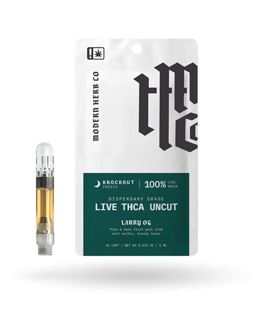 MODERN HERB CO THCA LIVE RESIN UNCUT 1G CARTRIDGE
